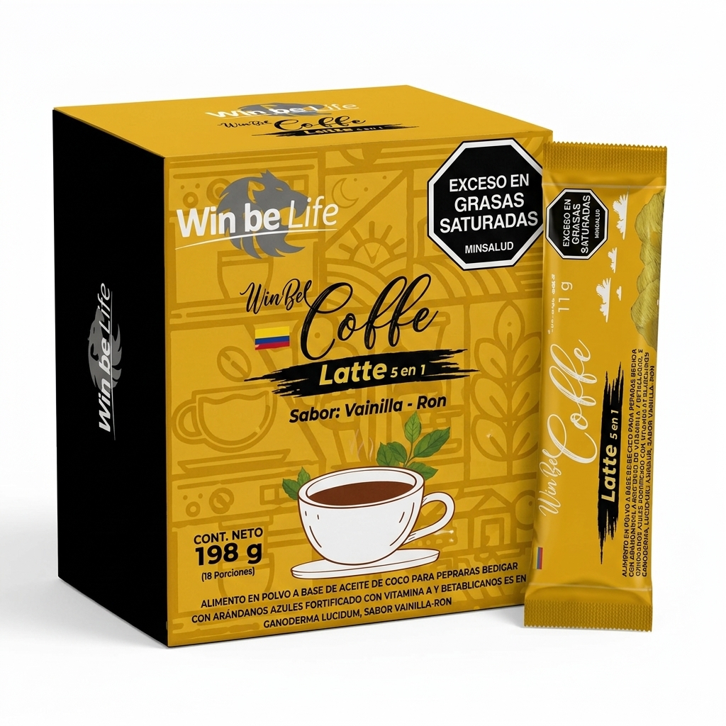 Café Win Be Life Latte 5 en 1 Vainilla Ron